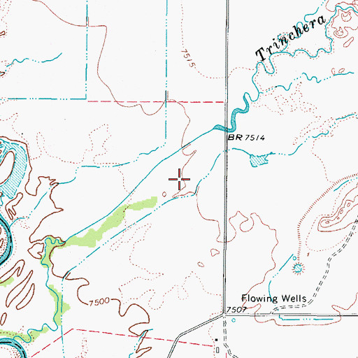 Topographic Map of Notley Ball Overflow Ditch 1, CO