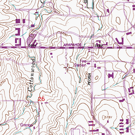 Topographic Map of Family Sports Golf Course, CO