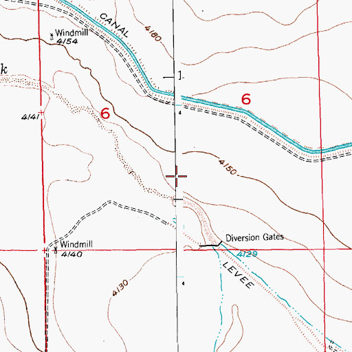 Topographic Map of Osborne Ditch, CO