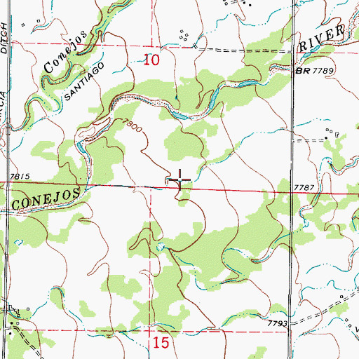 Topographic Map of Overflow Ditch, CO