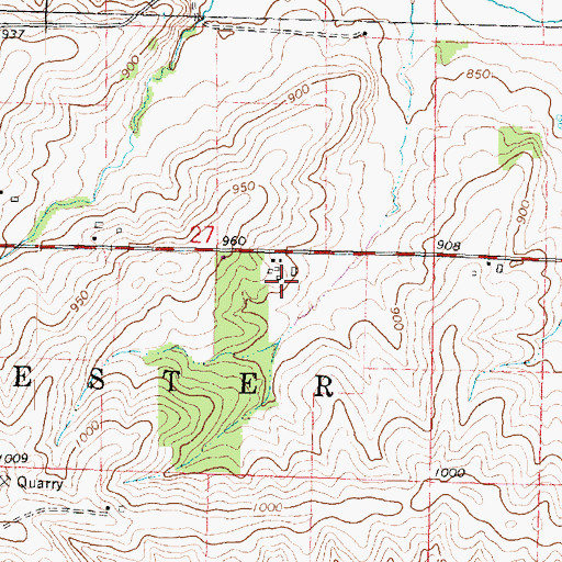 Topographic Map of Stuckey Dairy, WI