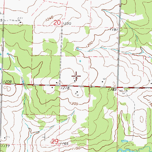 Topographic Map of Kolodziez Farm, WI