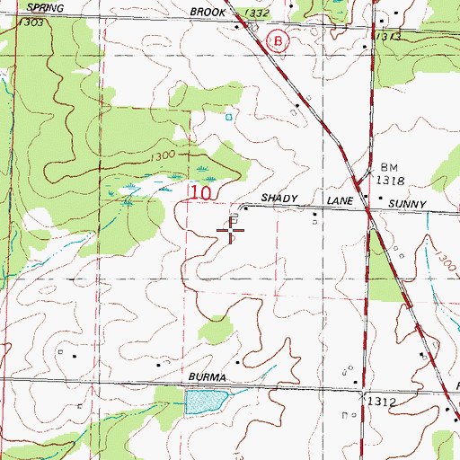 Topographic Map of Stubbe Farm, WI