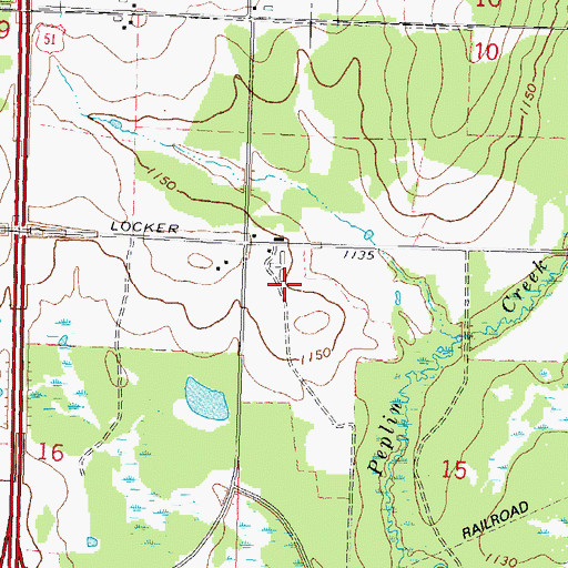 Topographic Map of Wojdac Farm, WI