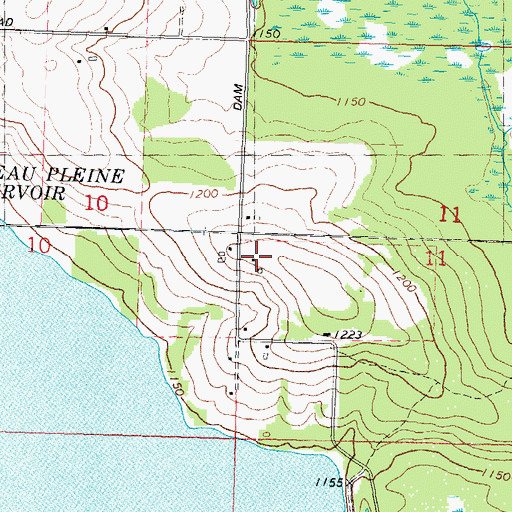 Topographic Map of Kudla Farms, WI