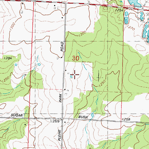 Topographic Map of Daul Dairy Farm, WI
