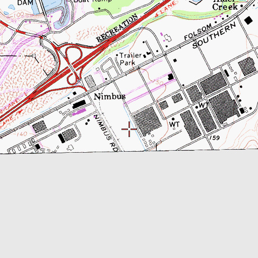 Topographic Map of Easton Place, CA