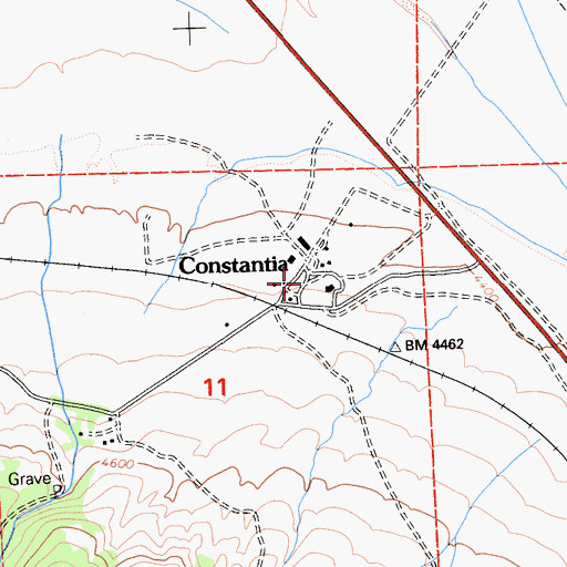 Topographic Map of Constantia, CA