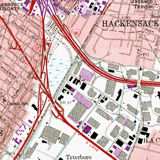 Topographic Map of North Jersey Vineyard Church, NJ