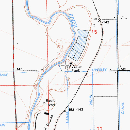 Topographic Map of Brawley Wastewater Treatment Plant, CA