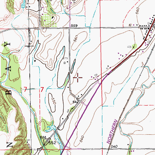 Topographic Map of Mount Ayr Wastewater Treatment Plant, IA