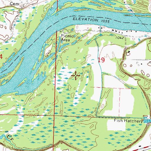Topographic Map of Plover Wastewater Treatment Plant, WI
