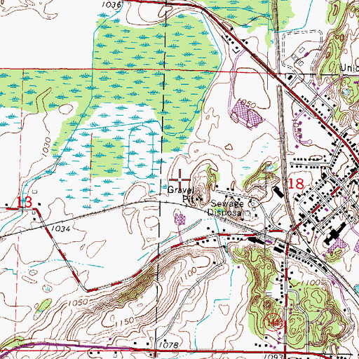 Topographic Map of Slinger Wastewater Treatment Facility, WI