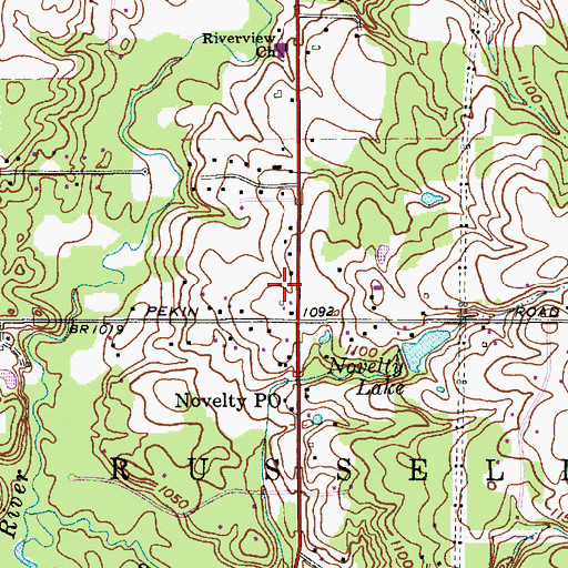 Topographic Map of Faith Baptist Church, OH