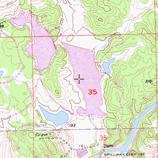 Topographic Map of Lake Clementia, CA