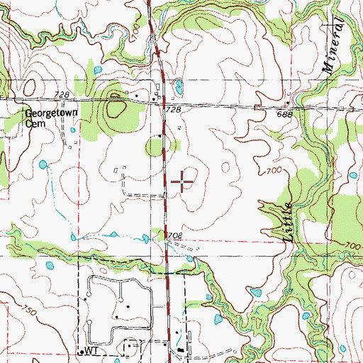 Topographic Map of Lakeway United Methodist Church, TX