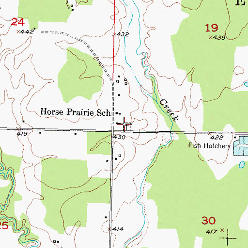 Topographic Map of Pleasant Hill Cemetery, OK