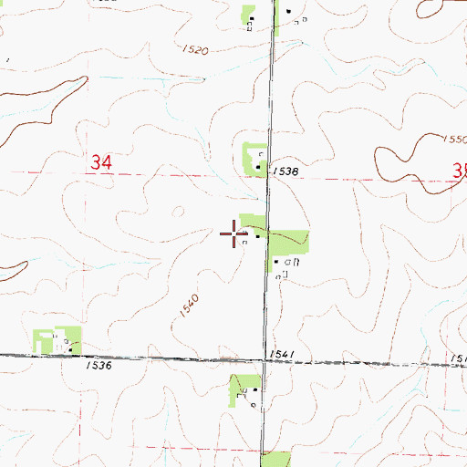 Topographic Map of Morfitt Farms, IA
