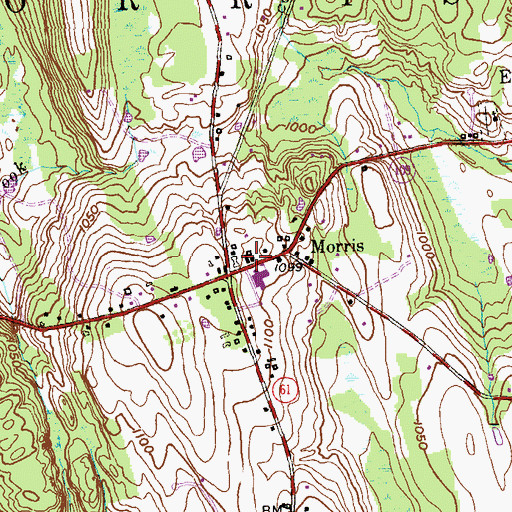 Topographic Map of Shepherd of the Hills Lutheran Church, CT