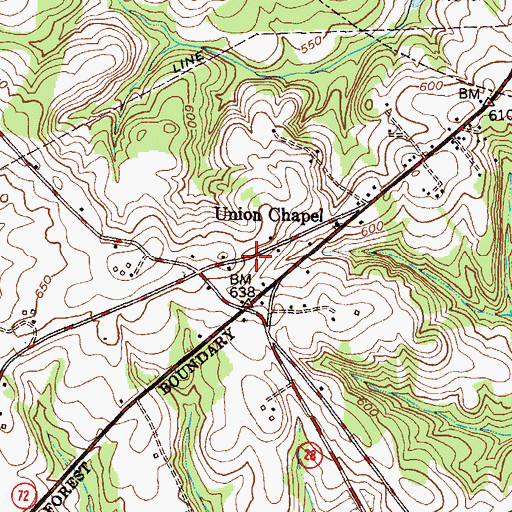 Topographic Map of Cross Road Ministries, SC