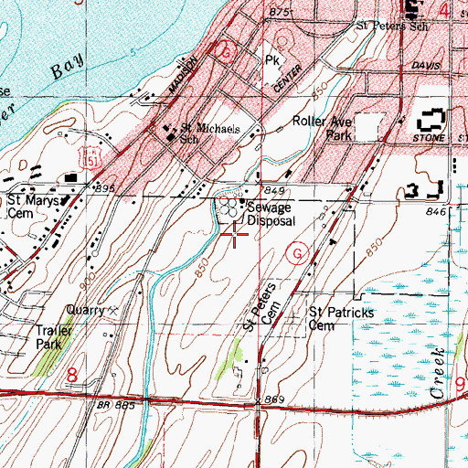 Topographic Map of Beaver Dam Wastewater Treatment Facility, WI