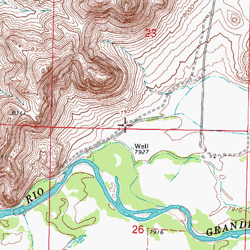 Topographic Map of Park Green Ditch, CO