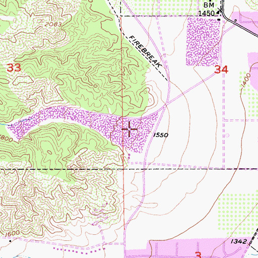 Topographic Map of McVicker Canyon, CA