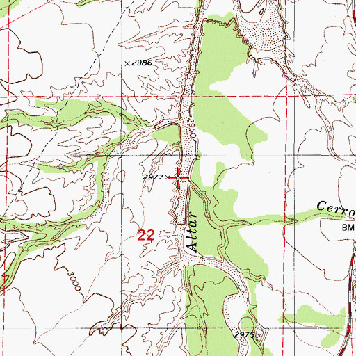 Topographic Map of Cerro Prieto Wash, AZ
