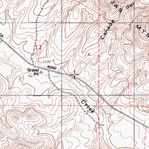 Topographic Map of Caada del Toro, AZ