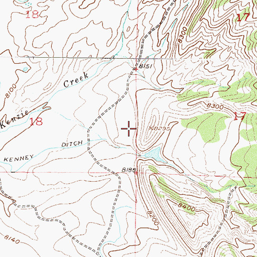 Topographic Map of Phelan Ditch, CO
