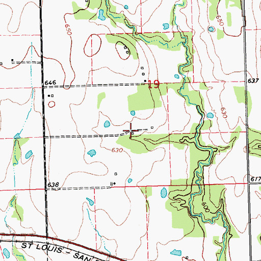 Topographic Map of Impson Family Cemetery, OK