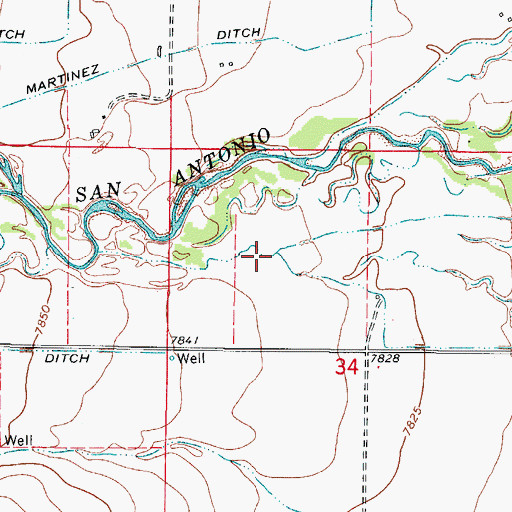 Topographic Map of Punche Ditch, CO