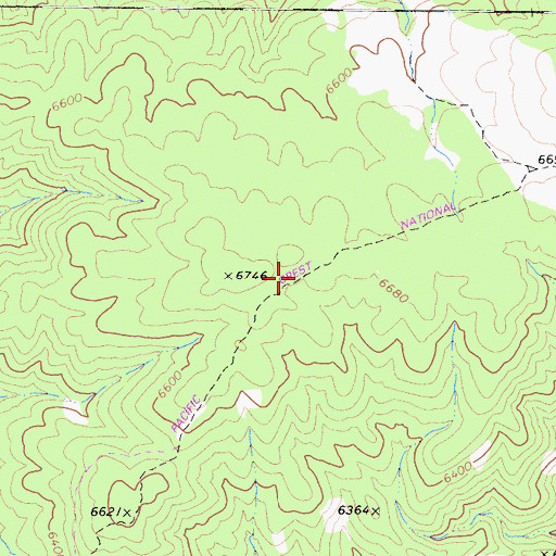 Topographic Map of McIvers Road, CA