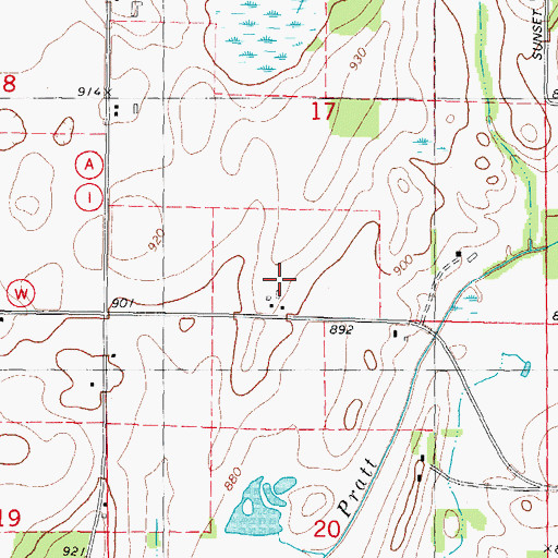 Topographic Map of Voigt Farms, WI