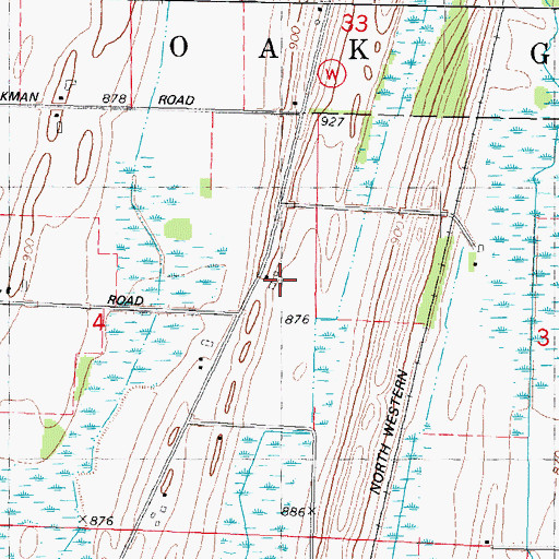 Topographic Map of Peterman Game Farm, WI