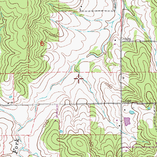 Topographic Map of Sellers Cemetery, MO