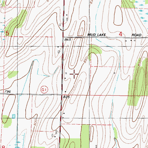 Topographic Map of Kohn Century Farms, WI