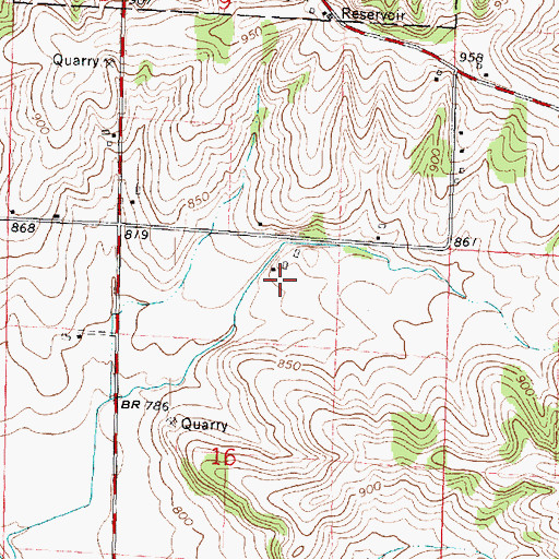 Topographic Map of Danview Acres, WI