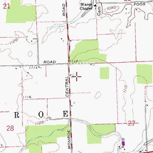 Topographic Map of Murphy Farms, OH