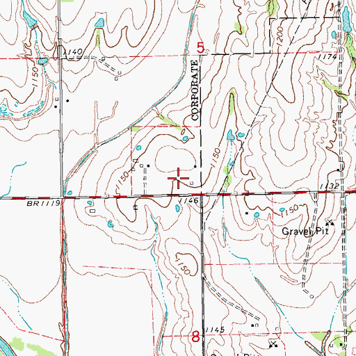 Topographic Map of Jerusalem Cemetery, OK