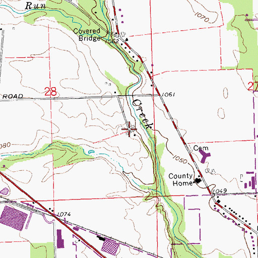 Topographic Map of Scottish Crest Farms, OH