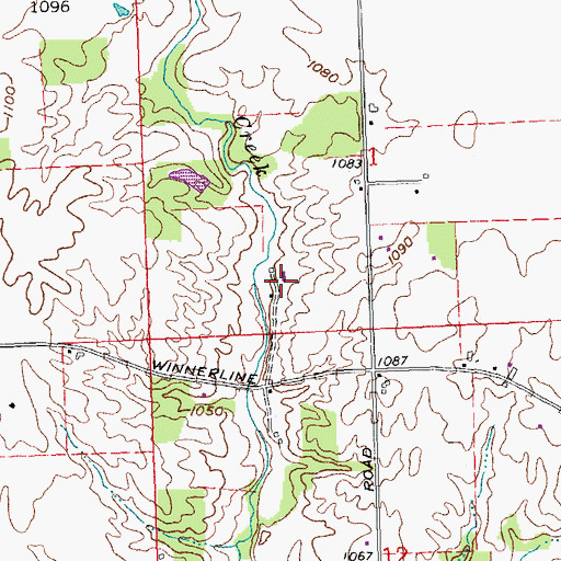 Topographic Map of Cedar Lane Farm, OH