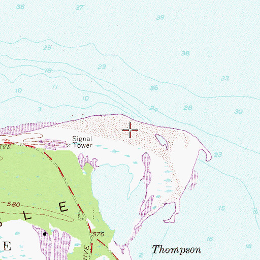 Topographic Map of Gull Point, PA