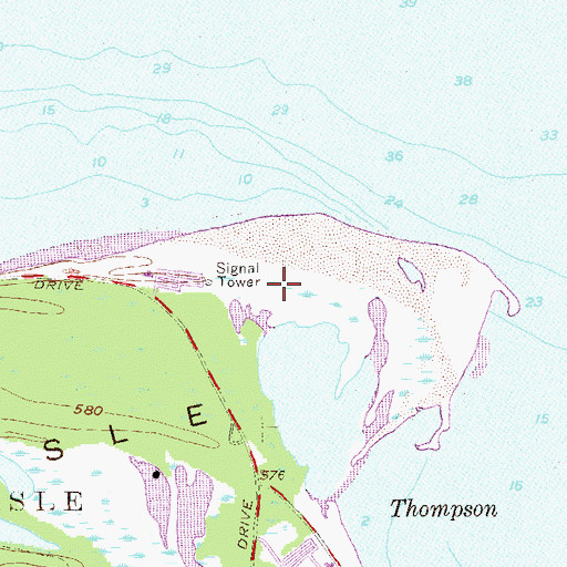 Topographic Map of Gull Point Trail, PA