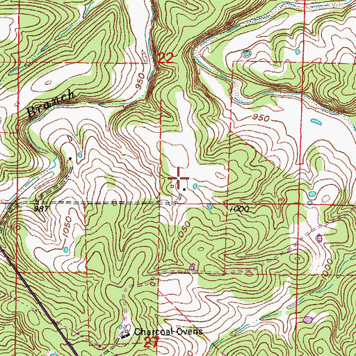 Topographic Map of Lennox Cemetery, MO