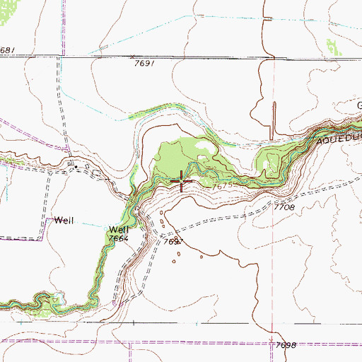 Topographic Map of Rattlesnake Diversion, CO