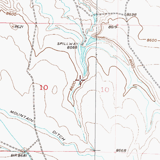 Topographic Map of Ravine Ditch Number 2, CO
