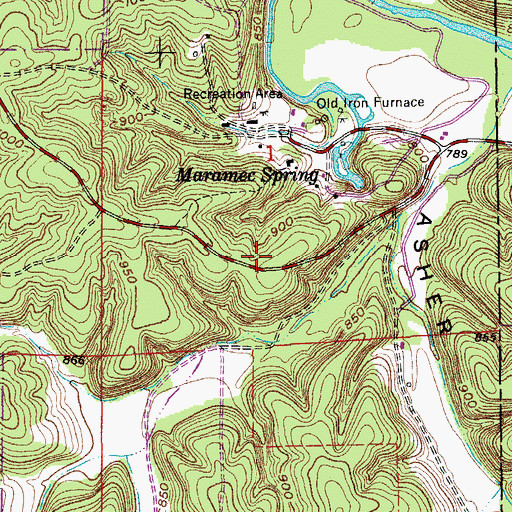 Topographic Map of McDole Cemetery, MO