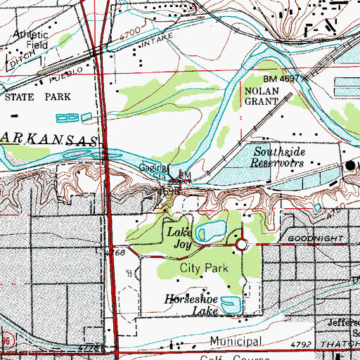 Topographic Map of Riverside Dairy Ditch, CO