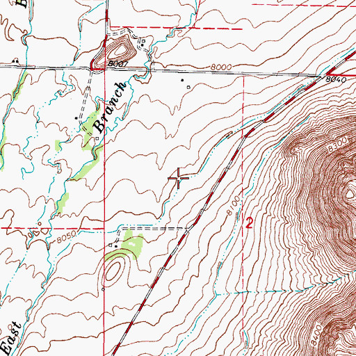 Topographic Map of Robran Ditch, CO